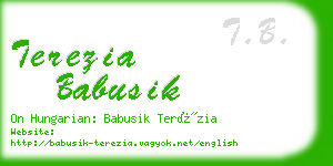 terezia babusik business card